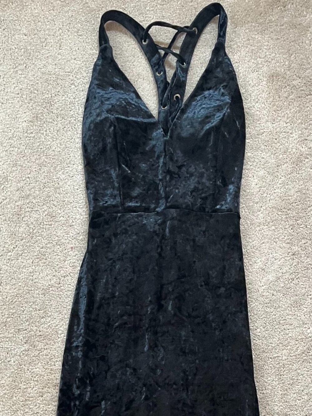 Windsor Formal Black Velvet Maxi Dress Size Small Dark Romantic Whimsigoth